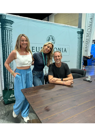 Violetta Markelou Haus of V Futuri Femme with Dr Mark Hyman at Eudemonia Palm Beach Florida