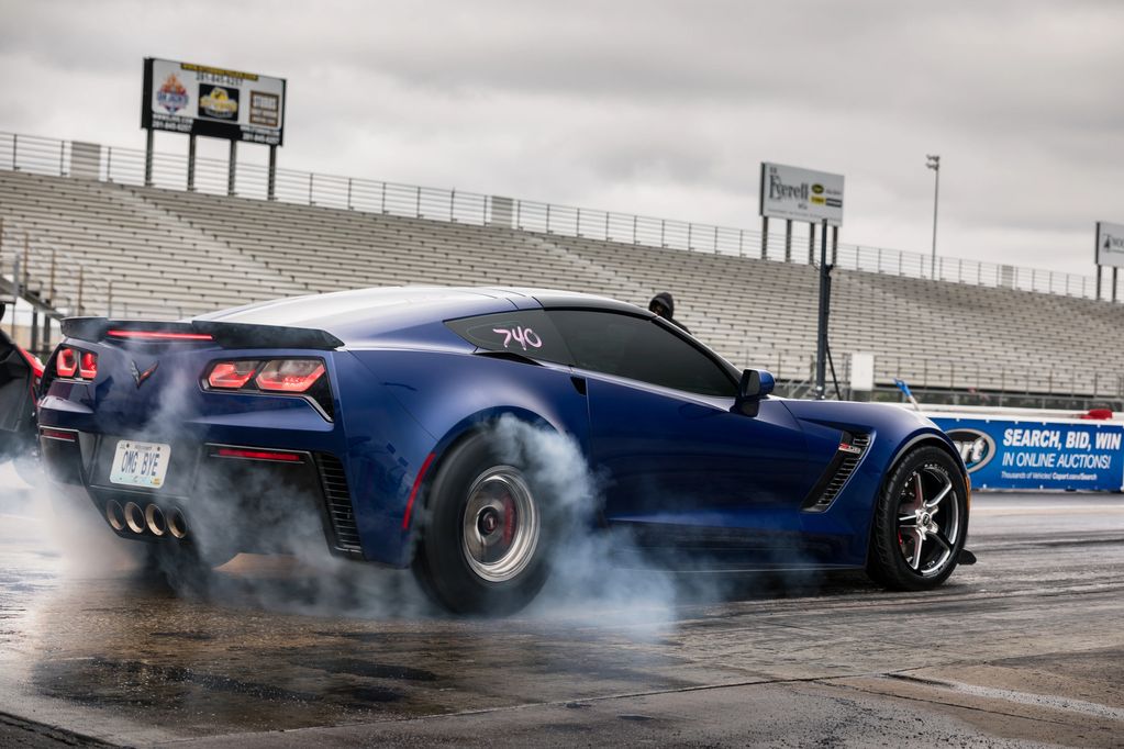 Chevrolet Corvette Z06 Drag Strip Burnout photo shoot Queen City Photography Automotive Photographer