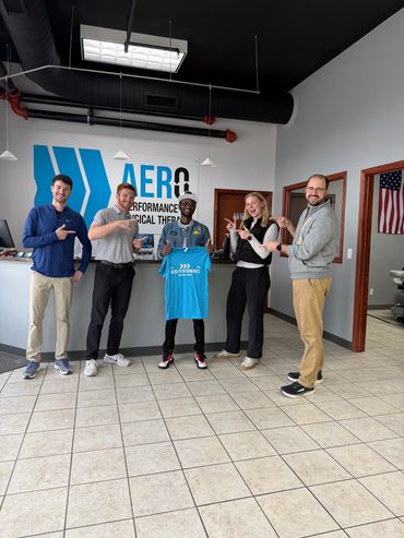 Shoulder rehab exercises at Aero Performance and Physical Therapy