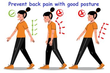 Prevent back pain with good posture