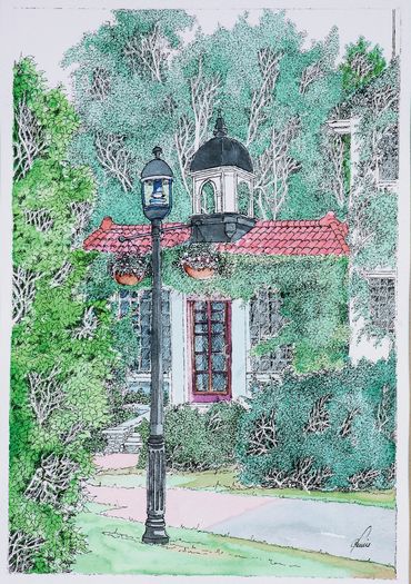 Ink Drawing With Water Colour 1