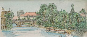 Ink Drawing With Water Colour 2