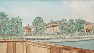 Ink Drawing With Water Colour 5