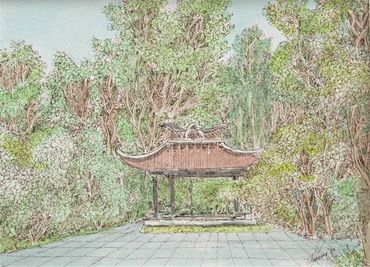 Ink Drawing With Water Colour 7