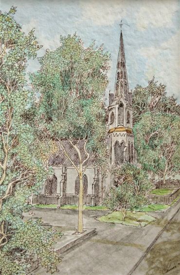 Ink Drawing With Water Colour 9