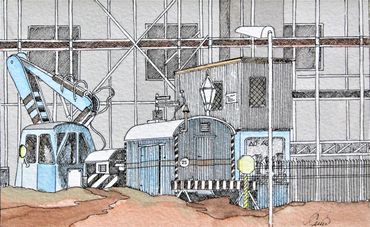 Ink Drawing With Water Colour 10