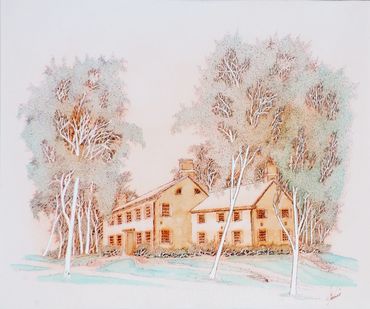 Ink Drawing With Water Colour 12