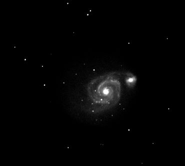 It's small companion NGC 5195 is over 65,000 light-years across, last imaged 1999. Resolution: 4656