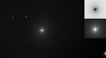 Elliptical galaxy with jet being emitted from its black hole.
Res: 2560 x 1440, last imaged 1998