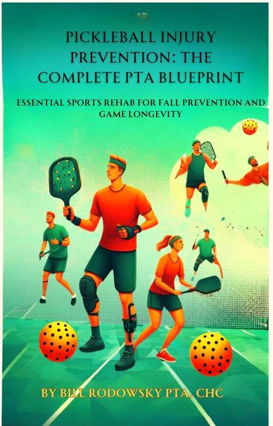 Pickleball players with paddles, wearing knee brace to avoid injury