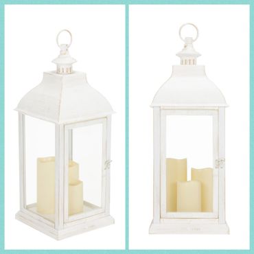 2 x White Washed Triple LED Candle Lanterns

Height: 57.5cm Width: 24cm Depth: 24cm



