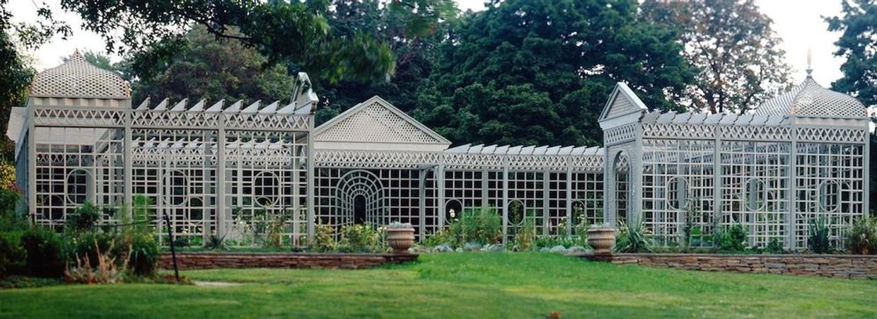 White Garden Treillage Pavilion at the Botanical Gardens