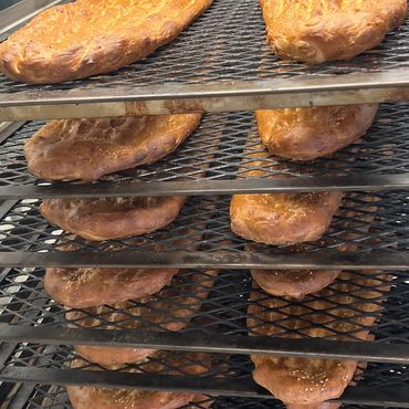 Afghan Naan on baking racks