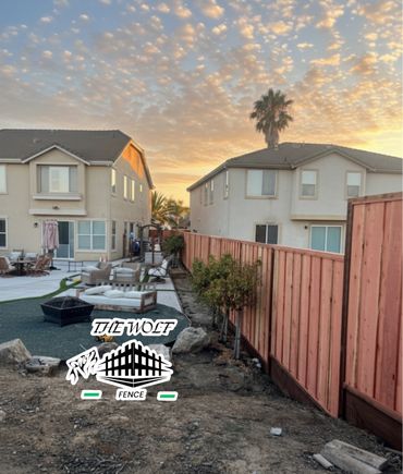 Redwood fence installation in San Jose by The Wolf Fence.