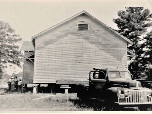 School Building Move from the 1940's