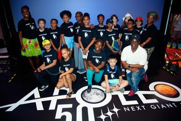 NY City School kids in Times Square for Apollo 50 and The People's Moon