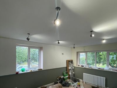 spotlights in the ceiling