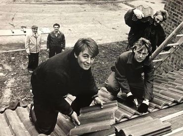 concrete double pan roof tiles installed on a new roof in Lowestoft