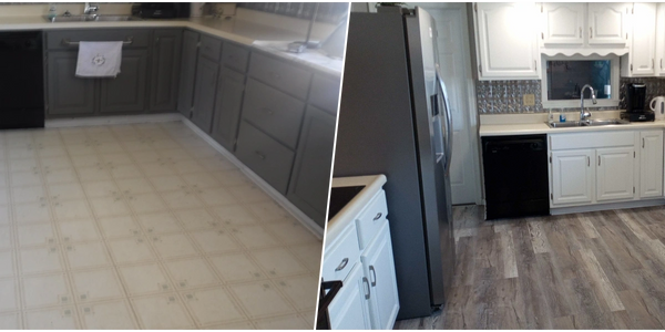 Before and after remodel
