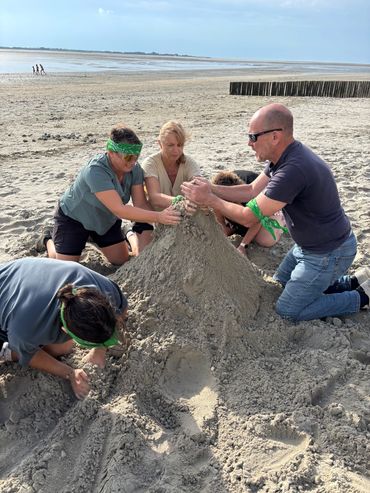 jeu en équipe sur la plage Le Crotoy Baie de Somme