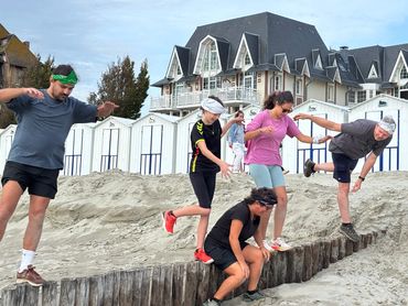 Le challenge des poteaux pour le Koh Lanta du Crotoy