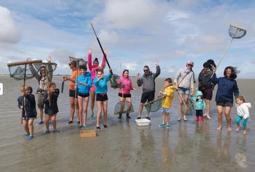 pêche à la crevette au Crotoy avec Maryline et le club pagaiesetbaluchons