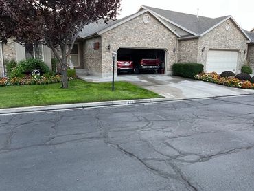 Nicely manicured homes.
