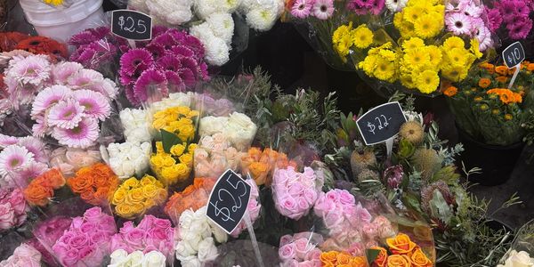 A vibrant flower market showcasing community access under the NDIS, where participants are supported to explore local spaces, build confidence, and engage in meaningful social and sensory experiences.”