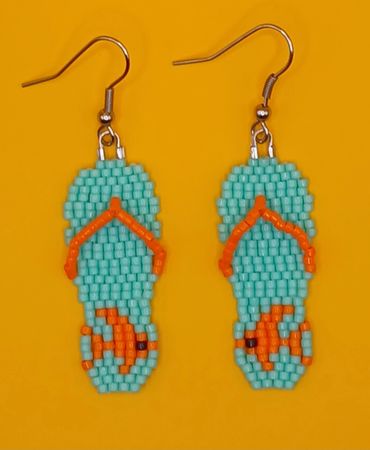 Reef fish flip flops