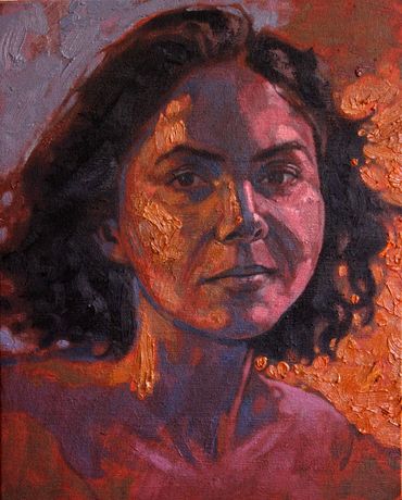 The Portrait-32, Acrylic and Oil on canvas, 40x50 cm