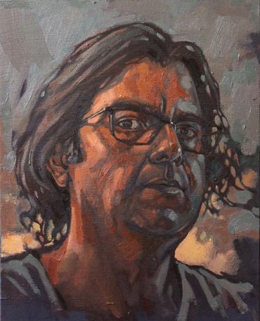 Self Portrait, Acrylic and Oil on canvas, 50x60 cm