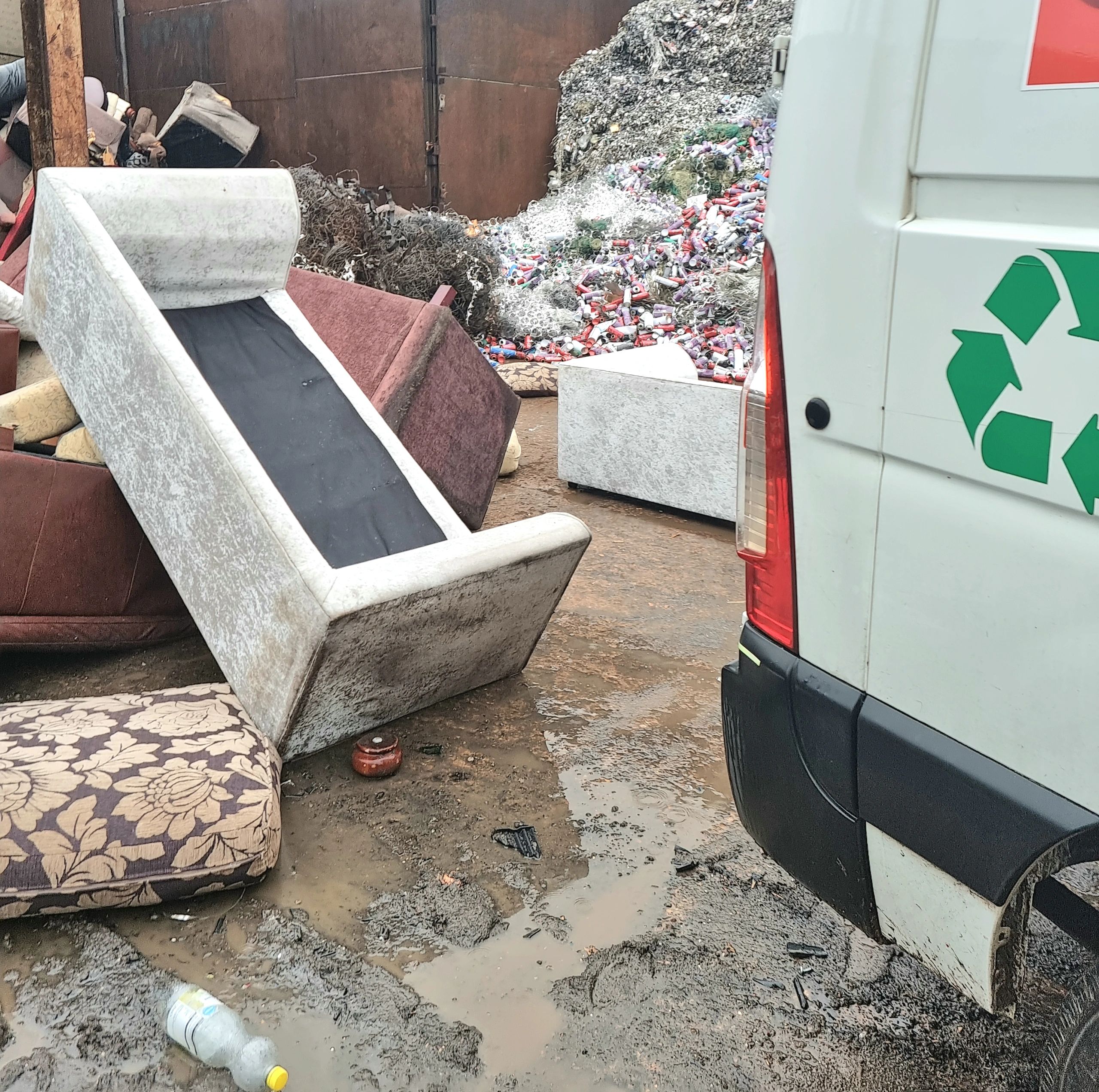 Sofa being Disposed of at T Watts Leicester