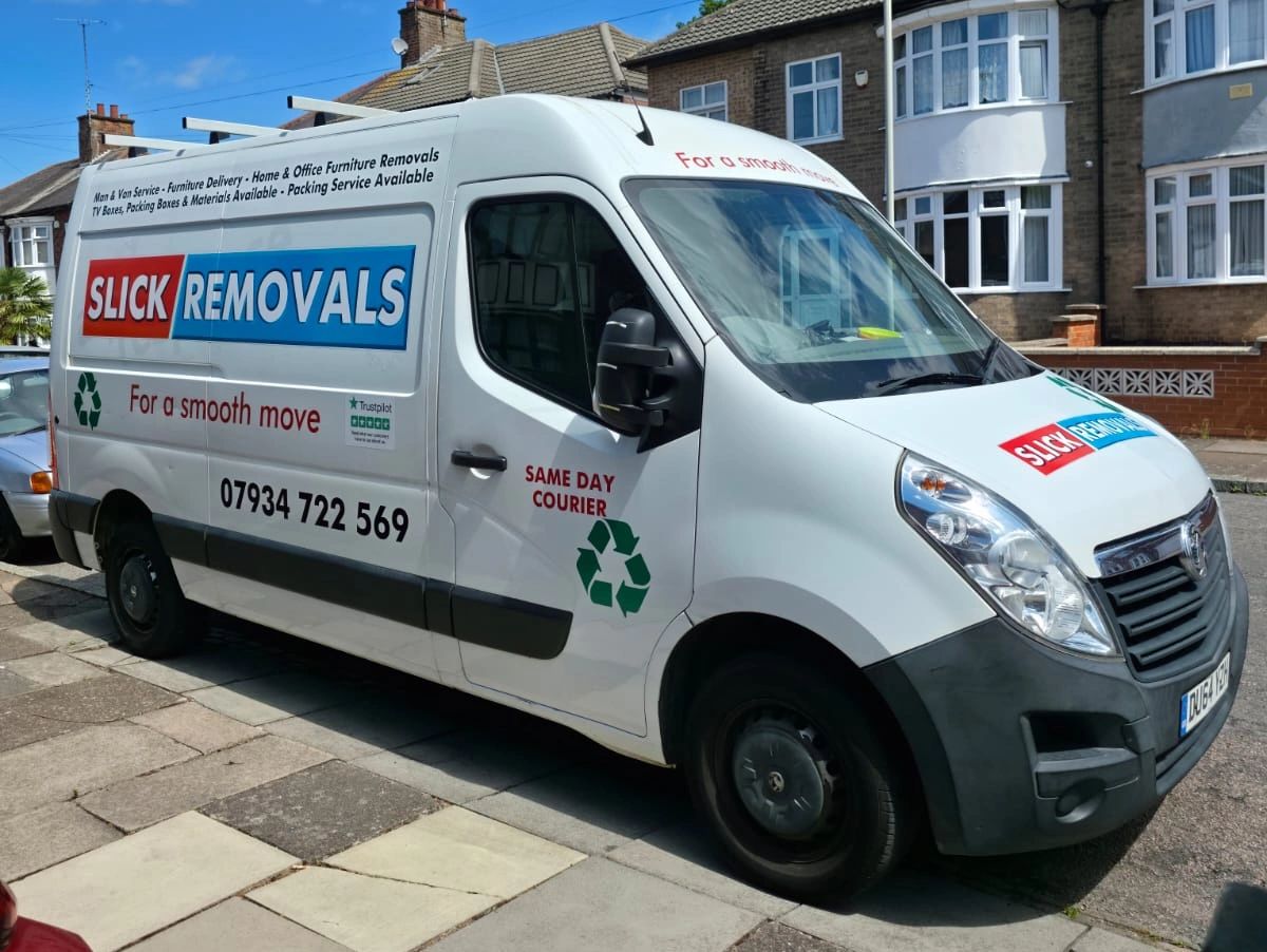 Our van in Leicester