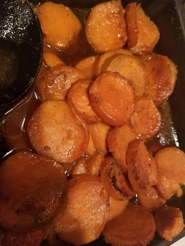 Sweet candied yams with a buttery glaze and toasted spice goodness.