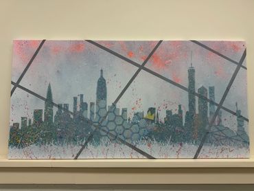 "NYC Snow Day" 
2023 December 
24" x 48"
Acrylic Painting