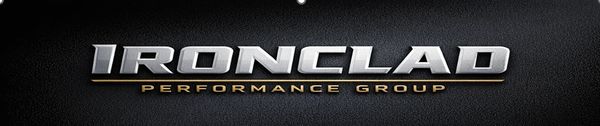 Logo for Ironclad Performance Group with metallic and gold text.