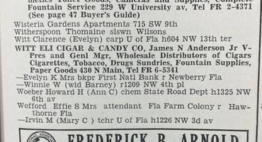 Eli Witt’s Cigar and Candy Company, where Kitty Avery and Earl Petty worked when they met