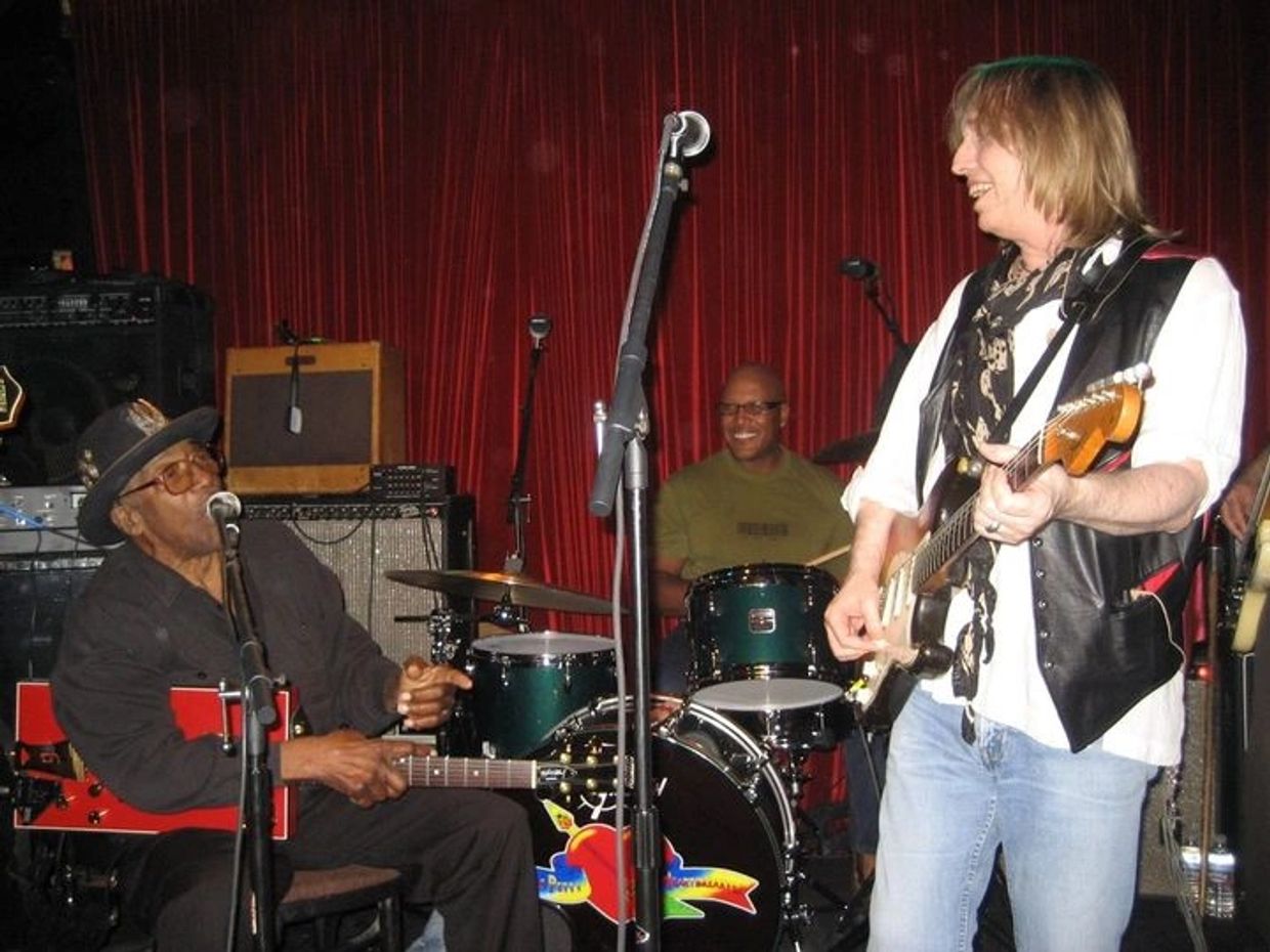 Bo Diddley performs with Tom Petty and the Heartbreakers.