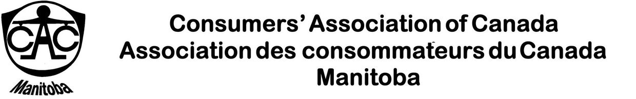 the Consumers association of Canada logo with a figure holding scales of justice.