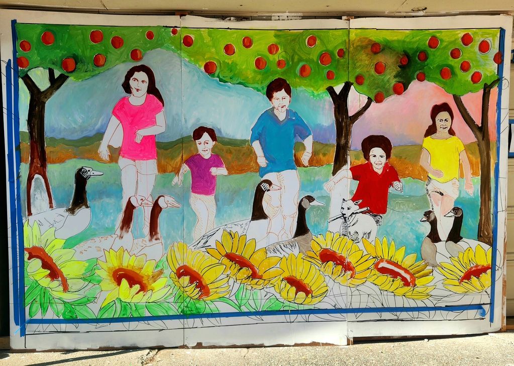 The Cartoon of the design but life sized at 12 feet by 8 feet.