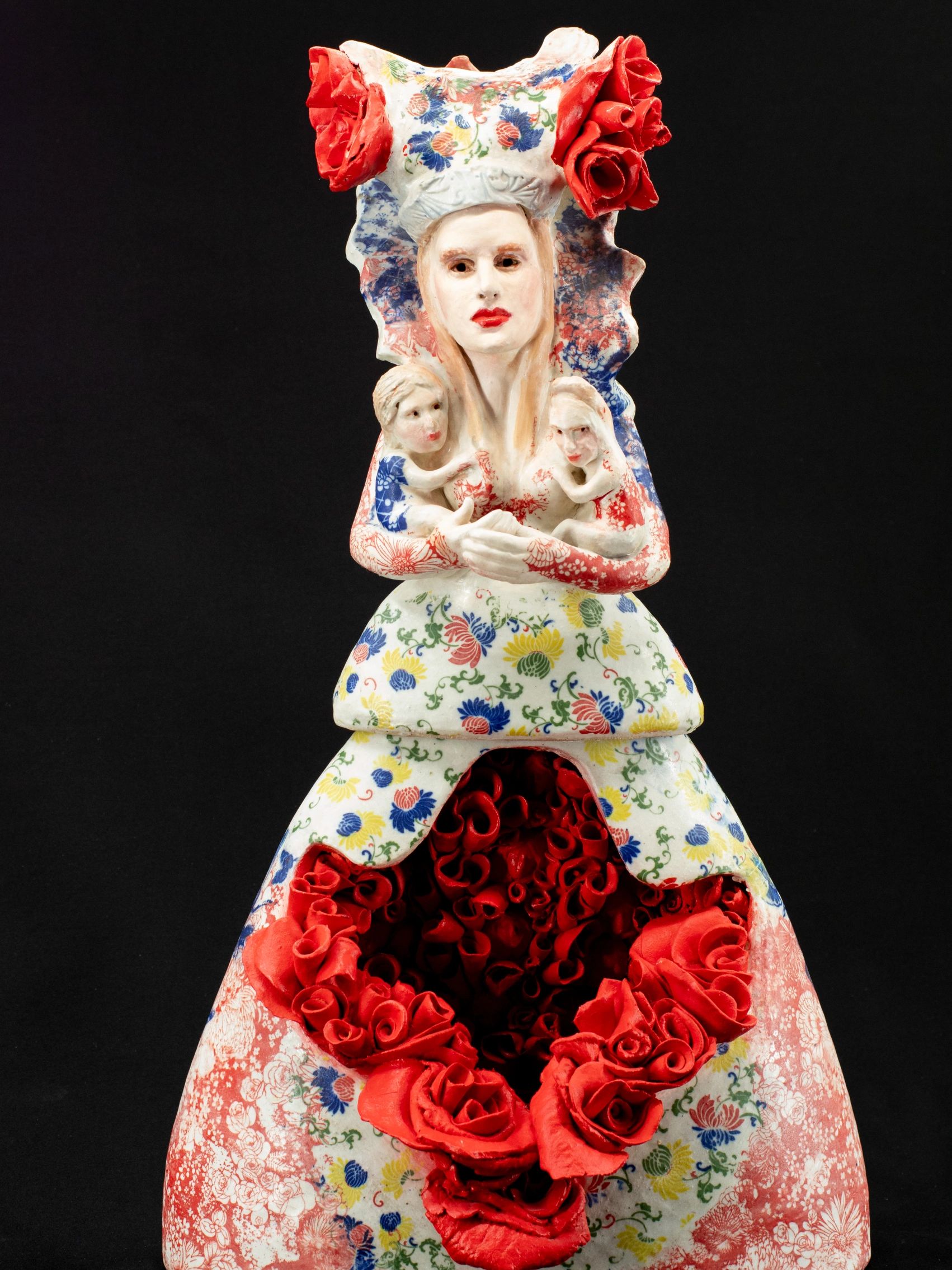 Tang-Go-Europa
26x16x6
high fire stoneware with underglaze decals
I was trying to fuse disperate cul