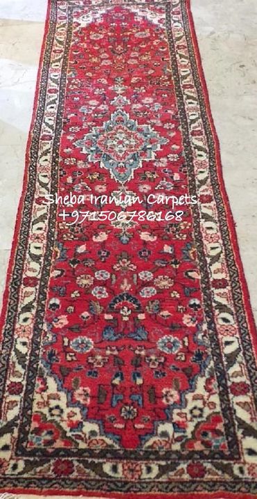 Woolen handmade Red luxury Hall Runner Carpet.