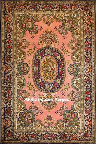 Handmade hand knotted Tabriz Persian carpet. Floral design with central medallion. Size 250 x 350 cm