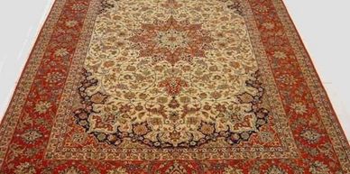 Isfahan luxury handmade hand knotted Persian carpet from Sheba Iranian Carpets stores.