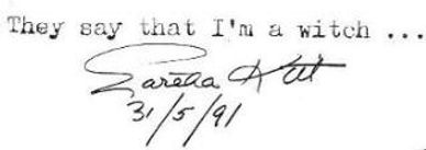 Eartha Kitt autograph They say that I'm a witch I'd rather be burned as a witch than never be burned