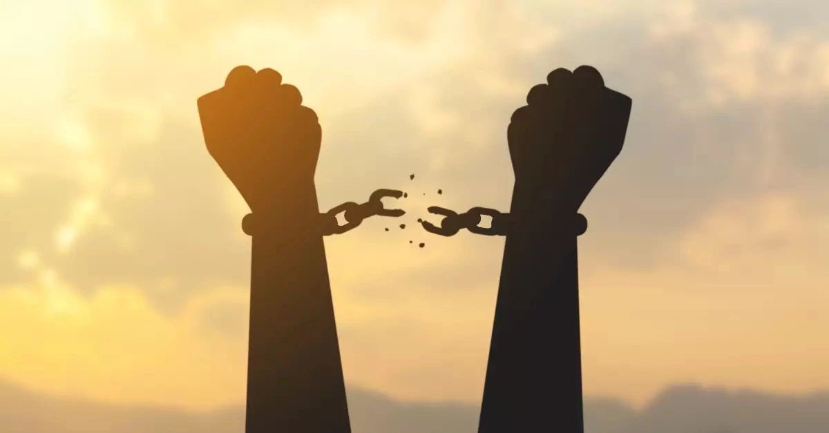 "We're free, we're free, we're free at last. From pain and oppression of the past." My Testimony PK