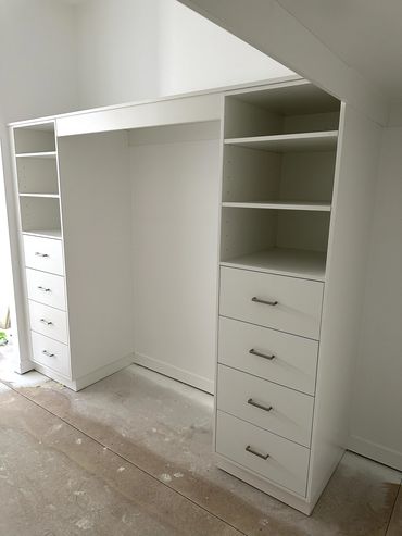 Custom built wardrobe installed by Peak Cabinetry