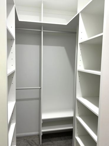 Custom built wardrobe supplied and installed by Peak Cabinetry