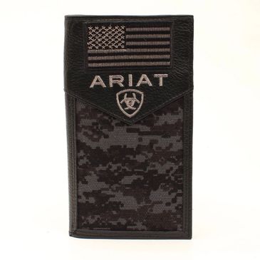 Custom ariat digital camo and US flag wallets A3536401
