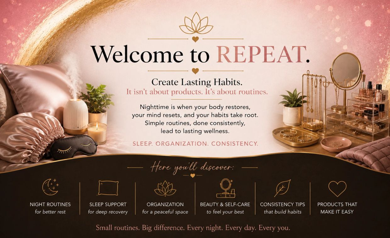 Welcome to REPEAT habits for lasting wellness and routines.